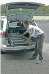 Rusztowanie Krause Corda łatwo mieści się w bagażniku samochodu